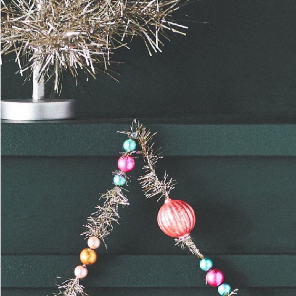 Vintage Pastel Tinsel Traditional Glass Garland - Picture 10 of 16